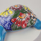 Aqua Blue Talavera Turtle – Hand-Painted Ceramic Garden Decor