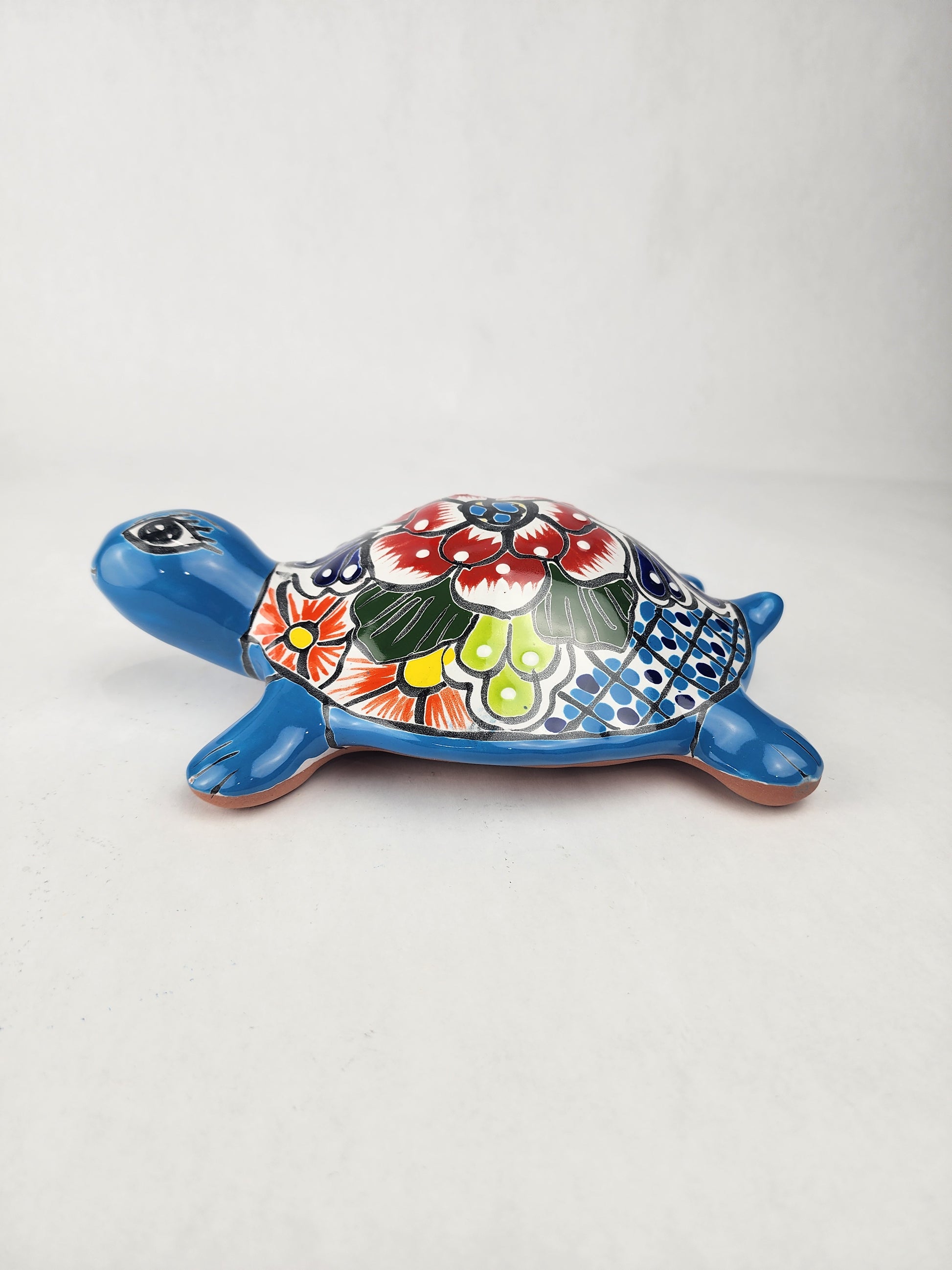 Vibrant Folk Art Talavera Turtle