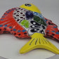 Yellow Talavera-Style Gecko & Fish – Mexican Folk Art Bundle