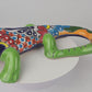 Green Talavera-Style Iguana – Handcrafted Mexican Folk Art Figurine