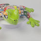 Talavera Style Green Ceramic Frog – Hand-Painted Garden Figurine