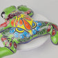 Green Talavera Frog – Hand-Painted Garden Ceramic Figurine