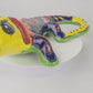 Yellow Talavera-Style Iguana – Hand-Painted Mexican Folk Art Décor