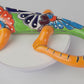 Orange Talavera Iguana – Hand-Painted Garden Wall Art