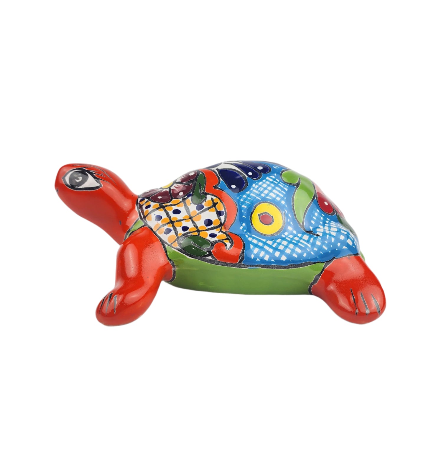 Hand Painted Talavera Turtle - Casa Villa Arte