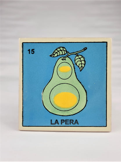 Ceramic Loteria Drink Coaster