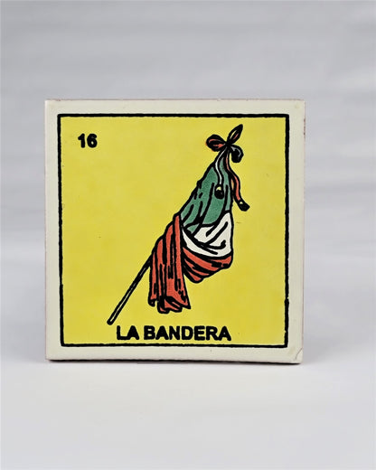 Ceramic Loteria Drink Coaster