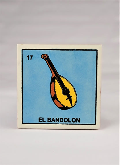 Ceramic Loteria Drink Coaster