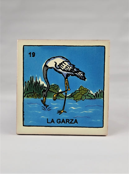 Ceramic Loteria Drink Coaster