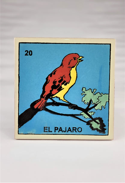 Ceramic Loteria Drink Coaster