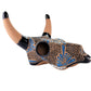 Hand-Painted Mexican Cow Skull - Talavera Folk Art, Ready to Hang
