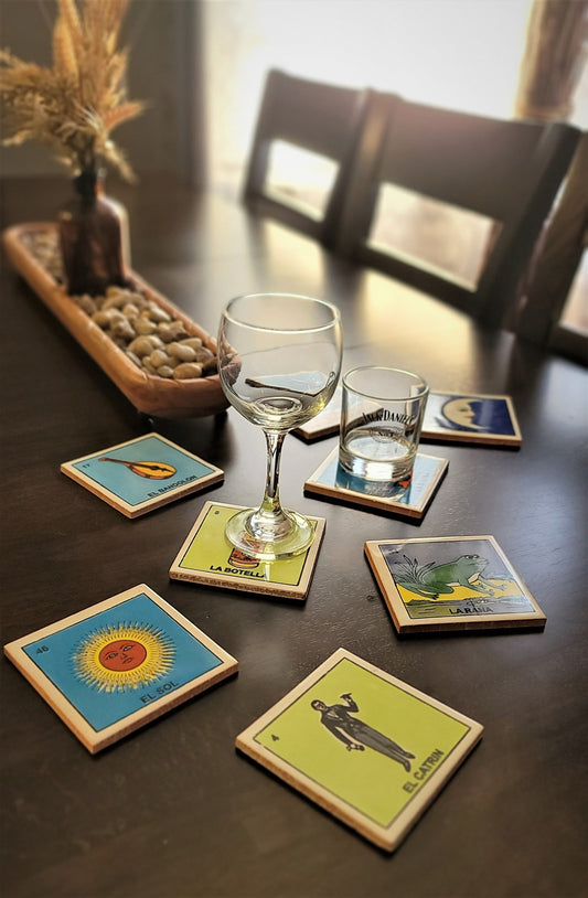 Mexican Loteria Tile Assorted Multi Purpose Drink Coasters #13
