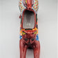 Hand-Painted Colorful Mexican Cat Pot – Ceramic Animal Figure Planter