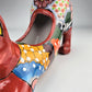 Hand-Painted Colorful Mexican Cat Pot – Ceramic Animal Figure Planter