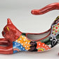 Hand-Painted Colorful Mexican Cat Pot – Ceramic Animal Figure Planter