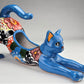 Mexican Hand-Painted Colorful Cat Planter