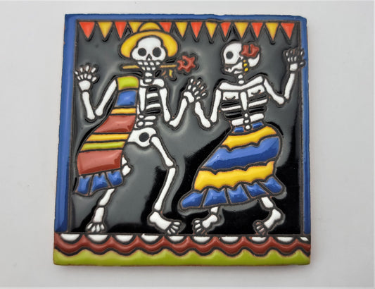 Day of the Dead Decorative Tiles Dancing