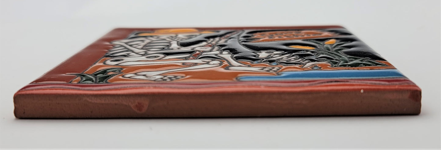 Day of the Dead Decorative Tiles Fishing