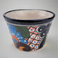 Mexico Pottery Talavera Hand-Painted Flower Pot 5.75" Blue