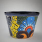 Mexico Pottery Talavera Hand-Painted Flower Pot 5.75" Blue