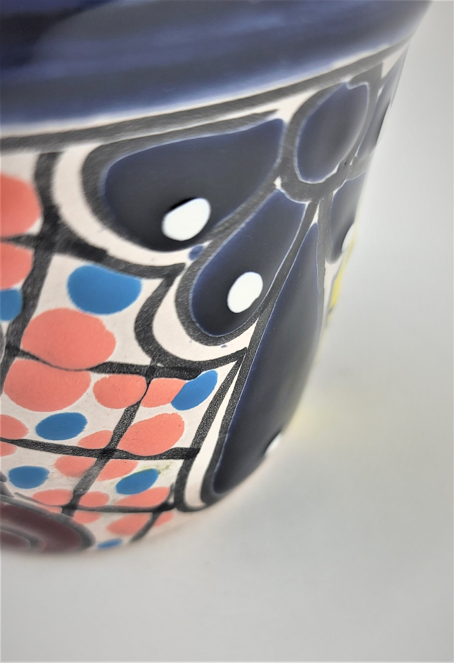 Mexico Pottery Talavera Hand-Painted Flower Pot 5" Blue