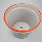 Mexico Pottery Talavera Hand-Painted Flower Pot 6" Orange