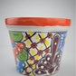 Mexico Pottery Talavera Hand-Painted Flower Pot 6" Orange