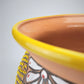 Mexican Pottery Hand-Crafted Floral Design Planter Yellow