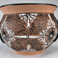Mexican Pottery Hand-Crafted Floral Design Planter Black