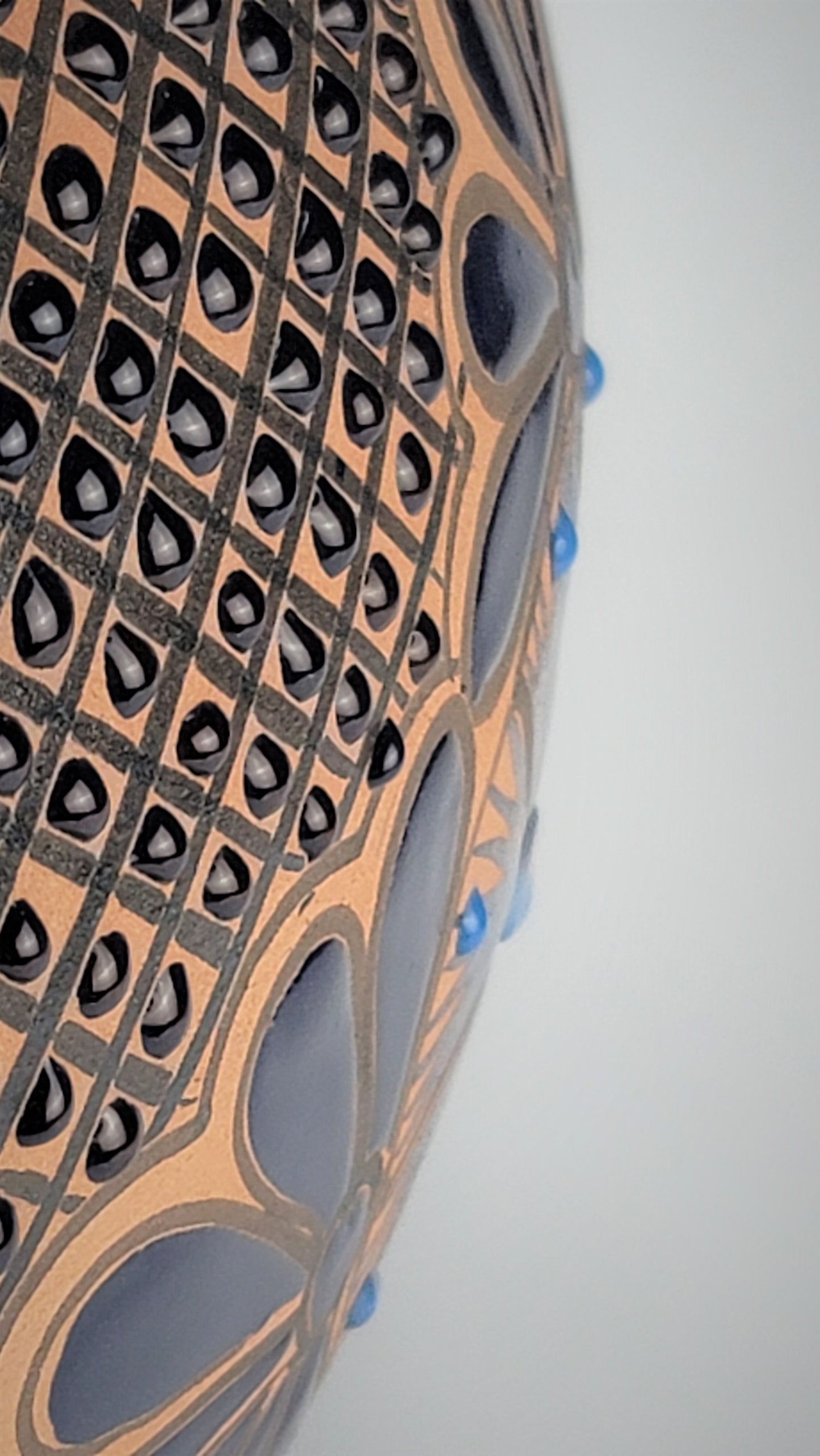 Mexican Pottery Hand-Crafted Floral Design Planter Turquesa