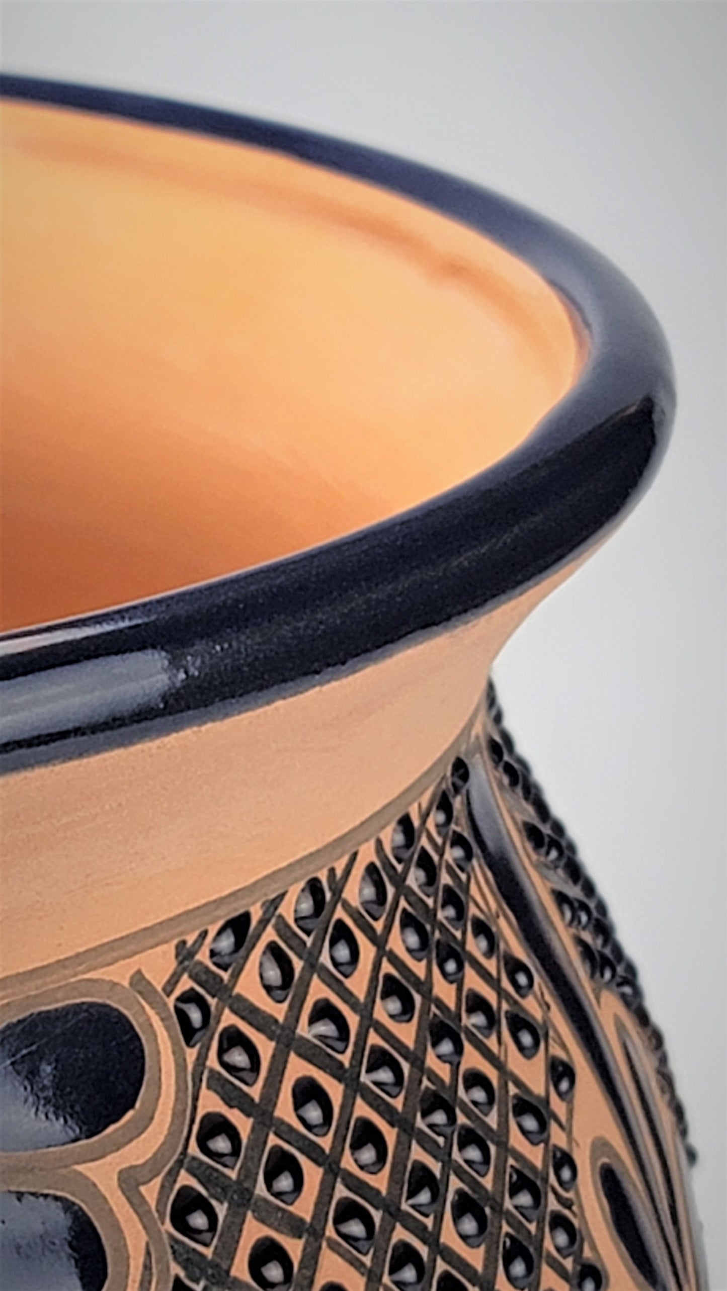 Mexican Pottery Hand-Crafted Floral Design Planter Turquesa