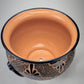 Mexican Pottery Hand-Crafted Floral Design Planter Turquesa