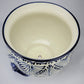 Mexican Pottery Hand-Crafted Floral Design Planter Blue