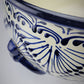 Mexican Pottery Hand-Crafted Floral Design Planter Blue