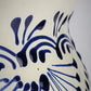 Mexican Pottery Hand-Crafted Floral Design Planter Blue