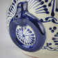 Mexican Pottery Hand-Crafted Floral Design Planter Blue