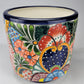 Mexican Pottery Hand-Crafted Floral Design Planter