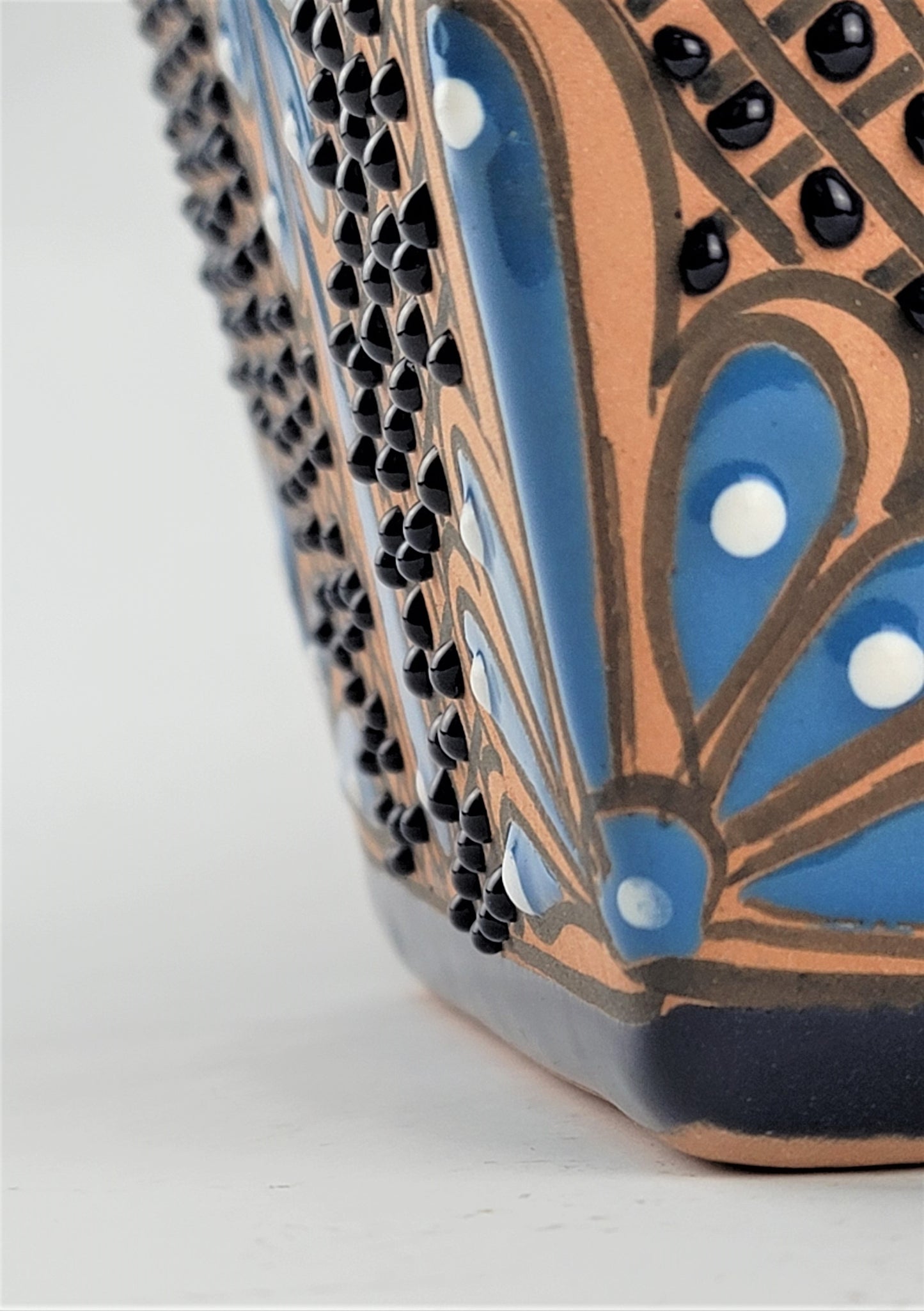 Talavera Mexican pottery Hand-Painted Flower Design Planter