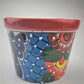 Mexico Pottery Talavera Hand-Painted Flower Pot 6" Red