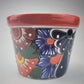 Mexico Pottery Talavera Hand-Painted Flower Pot 6" Red