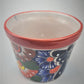 Mexico Pottery Talavera Hand-Painted Flower Pot 6" Red