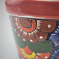 Red Rim Talavera-Style Ceramic Planter 8" | Mexican Flower Pot