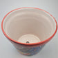 Red Rim Talavera-Style Ceramic Planter 8" | Mexican Flower Pot