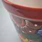 Red Rim Talavera-Style Ceramic Planter 8" | Mexican Flower Pot