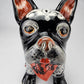Hand Painted Frenchie Ceramic Figurine - Unique Mexican Art
