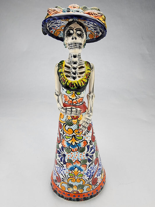 Authentic Día de los Muertos Catrina Figurine Handcrafted Mexican Folk Art
