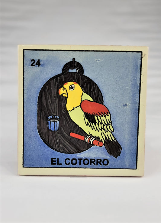 Mexican Loteria Tile Assorted Multi Purpose Drink Coasters #24