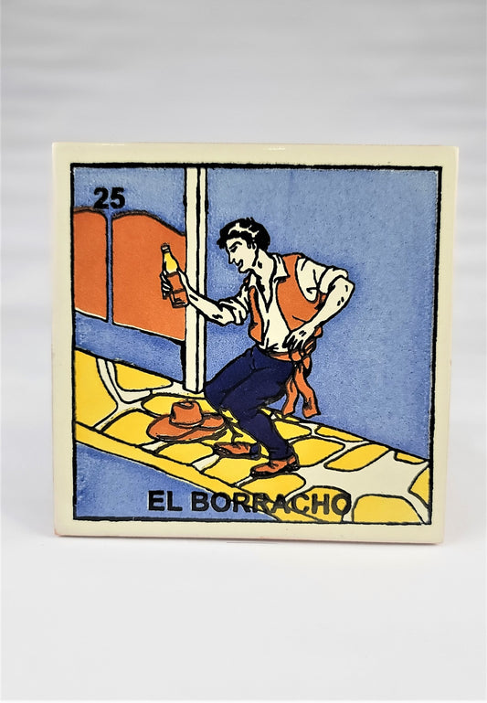 Mexican Loteria Tile Assorted Multi Purpose Drink Coasters #25