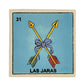 Ceramic Drink Coaster Mexican Loteria  #31 LAS JARAS
