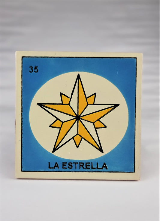 Mexican Loteria Tile Assorted Multi Purpose Hand Painted Drink Coasters #35